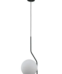 Store Sklep Kaja Lampa wisząca z mlecznym kloszem PND-3300-1-BK CARIMI | Kaja