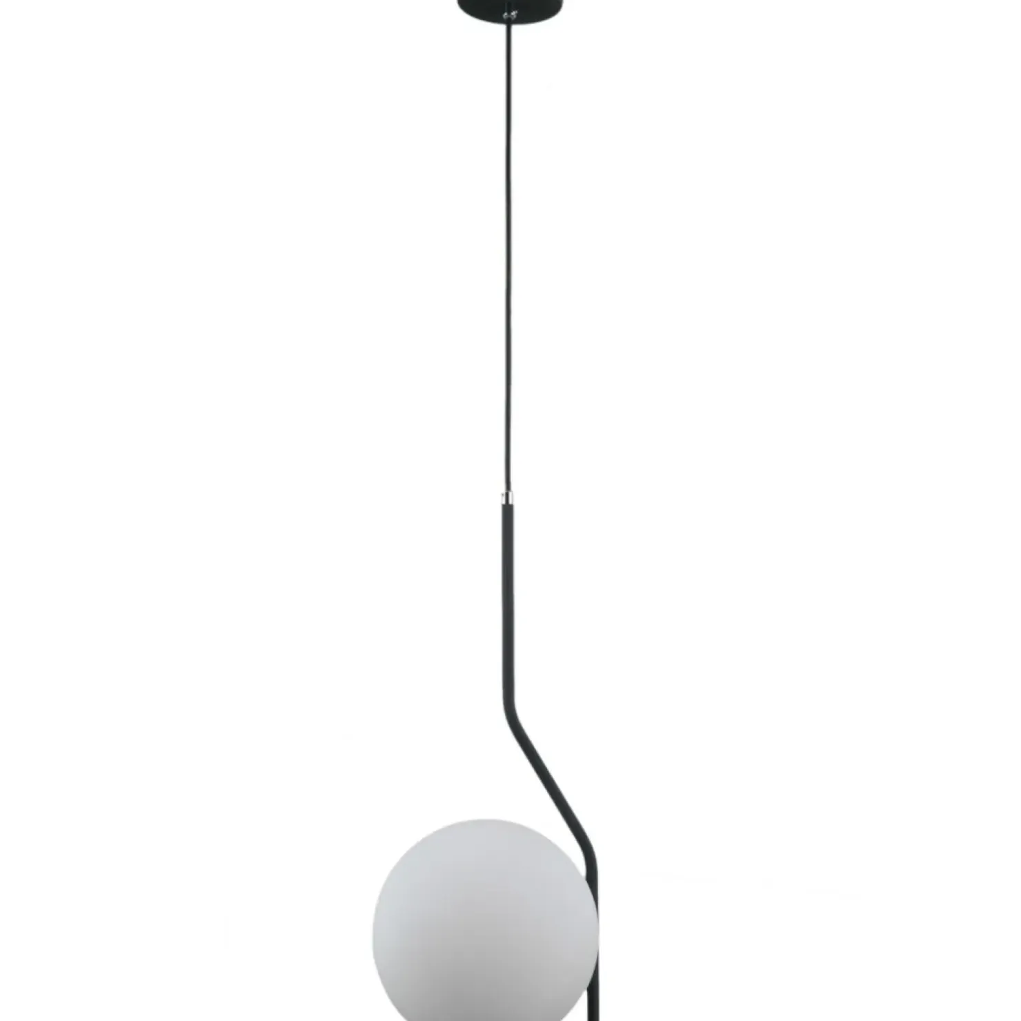 Store Sklep Kaja Lampa wisząca z mlecznym kloszem PND-3300-1-BK CARIMI | Kaja
