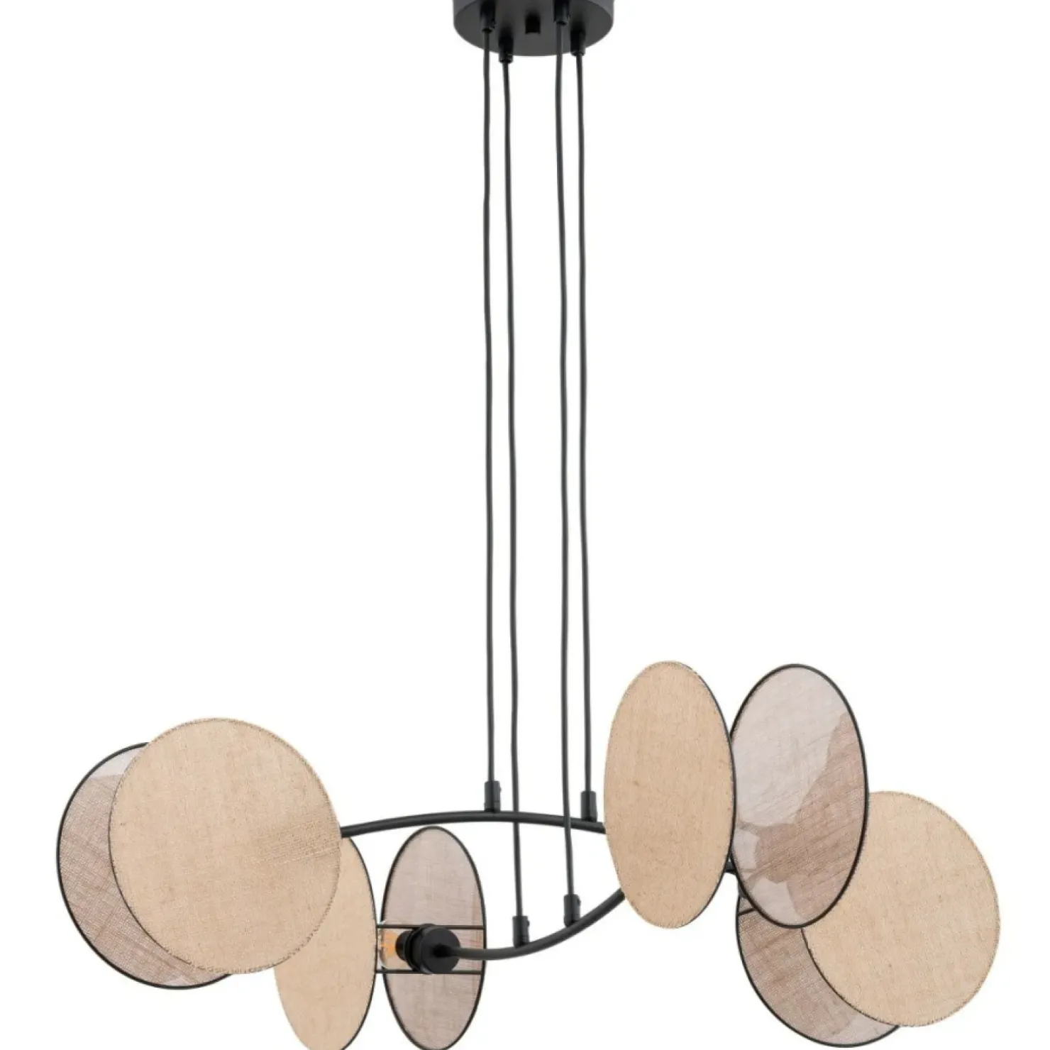 Outlet Sklep Kaja Lampa wisząca z naturalnymi abażurami 1328/4 MOTIF | Kaja Oświetlenie