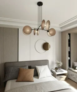 Outlet Sklep Kaja Lampa wisząca z naturalnymi abażurami 1328/4 MOTIF | Kaja Oświetlenie