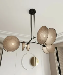 Outlet Sklep Kaja Lampa wisząca z naturalnymi abażurami 1328/4 MOTIF | Kaja Oświetlenie