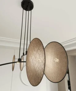 Outlet Sklep Kaja Lampa wisząca z naturalnymi abażurami 1328/4 MOTIF | Kaja Oświetlenie
