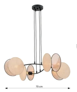 Outlet Sklep Kaja Lampa wisząca z naturalnymi abażurami 1328/4 MOTIF | Kaja Oświetlenie