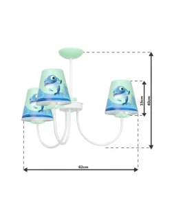 Lampa wisząca z niebieskimi abażurami MLP6811 z serii DELFINKA FINKA | Kaja Oświ*Sklep Kaja Clearance