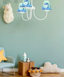 Lampa wisząca z niebieskimi abażurami MLP6811 z serii DELFINKA FINKA | Kaja Oświ*Sklep Kaja Clearance