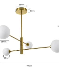 Shop Sklep Kaja Lampa wisząca z obrotowymi ramionami LP-002/4P DORADO | Kaja