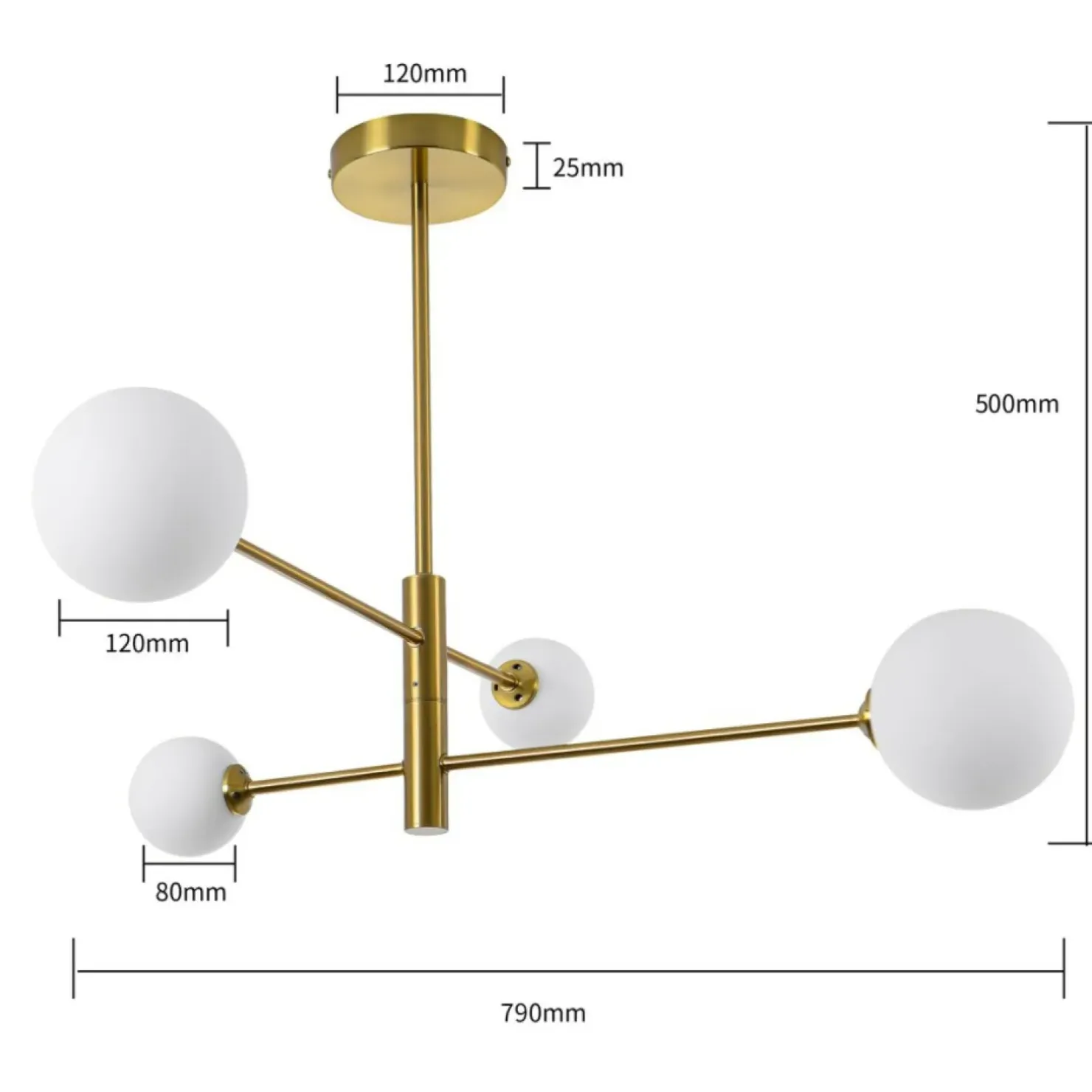 Shop Sklep Kaja Lampa wisząca z obrotowymi ramionami LP-002/4P DORADO | Kaja