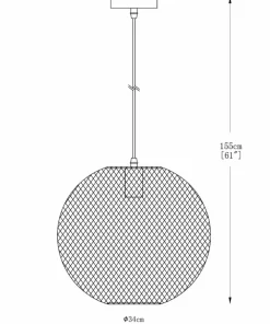 Cheap Sklep Kaja Lampa wisząca z okrągłym, drucianym kloszem ZM A8129L-BK z serii ORION