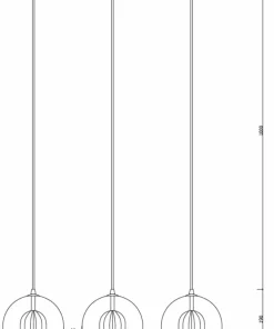Outlet Sklep Kaja Lampa wisząca z okrągłymi kloszami, nad stół LP-133/3L z serii ARETTE