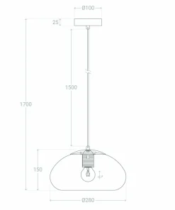Shop Sklep Kaja Lampa wisząca z ozdobnym kloszem ABR-LWCM-E27 TESORO | Kaja miodowy