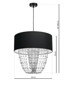 Lampa wisząca z ozdobnymi kryształkami MLP6432 z serii ALMERIA | Kaja Oświetleni*Sklep Kaja Shop