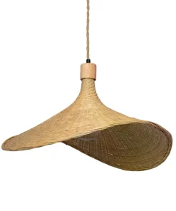 Lampa wisząca z plecionym kapeluszem ABR-LWS-BH40-E27 BOHO | Kaja*Sklep Kaja Shop