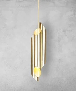 Store Sklep Kaja Lampa wisząca z połączonymi, złotymi tubami MZ5014 LIBRA | Kaja