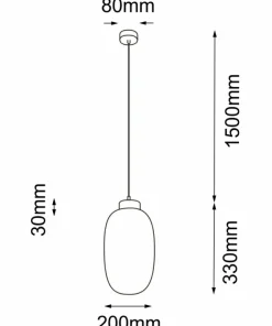 Discount Sklep Kaja Lampa wisząca z podłużnym kloszem ANT 5208 TANPO | Kaja Oświetlenie