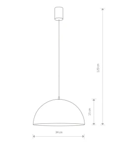 Store Sklep Kaja Lampa wisząca z półokrągłym kloszem 6367 HEMISPHERE | Kaja Oświetlenie wenge