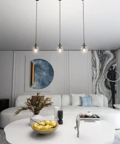 Discount Sklep Kaja Lampa wisząca z przezroczystym kulistym kloszem 711/1 | Kaja