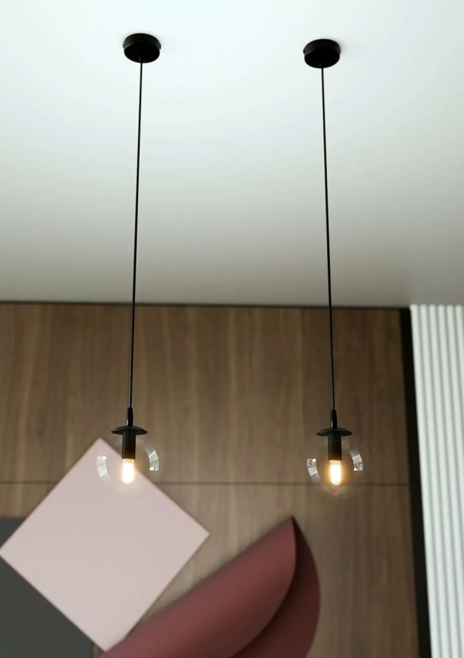 Discount Sklep Kaja Lampa wisząca z przezroczystym kulistym kloszem 711/1 | Kaja
