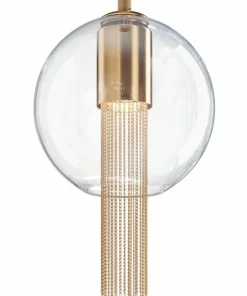 Cheap Sklep Kaja Lampa wisząca z przezroczystym kloszem P095PL-01BZ z serii FLUSSO brązowy