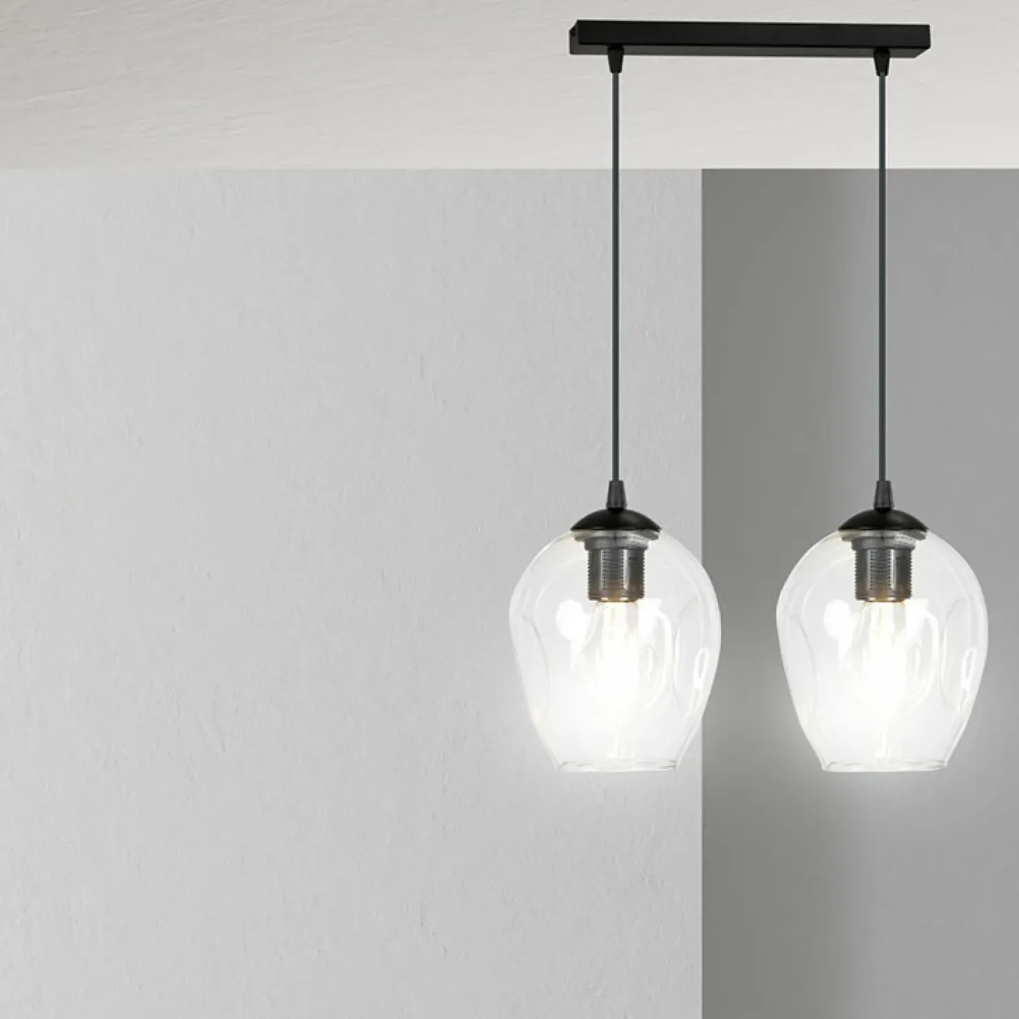 Flash Sale Sklep Kaja Lampa wisząca z przezroczystymi kloszami 679/2 ISTAR | Kaja