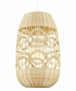 Hot Sklep Kaja Lampa wisząca z rattanowym, plecionym abażurem ML0353 ARONA | Kaja