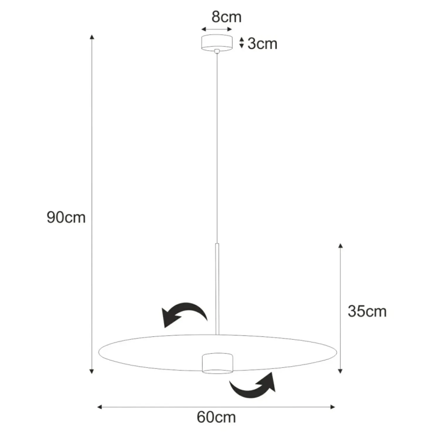 Store Sklep Kaja Lampa wisząca z regulacją kąta świecenia K-5458 z serii BURGAS