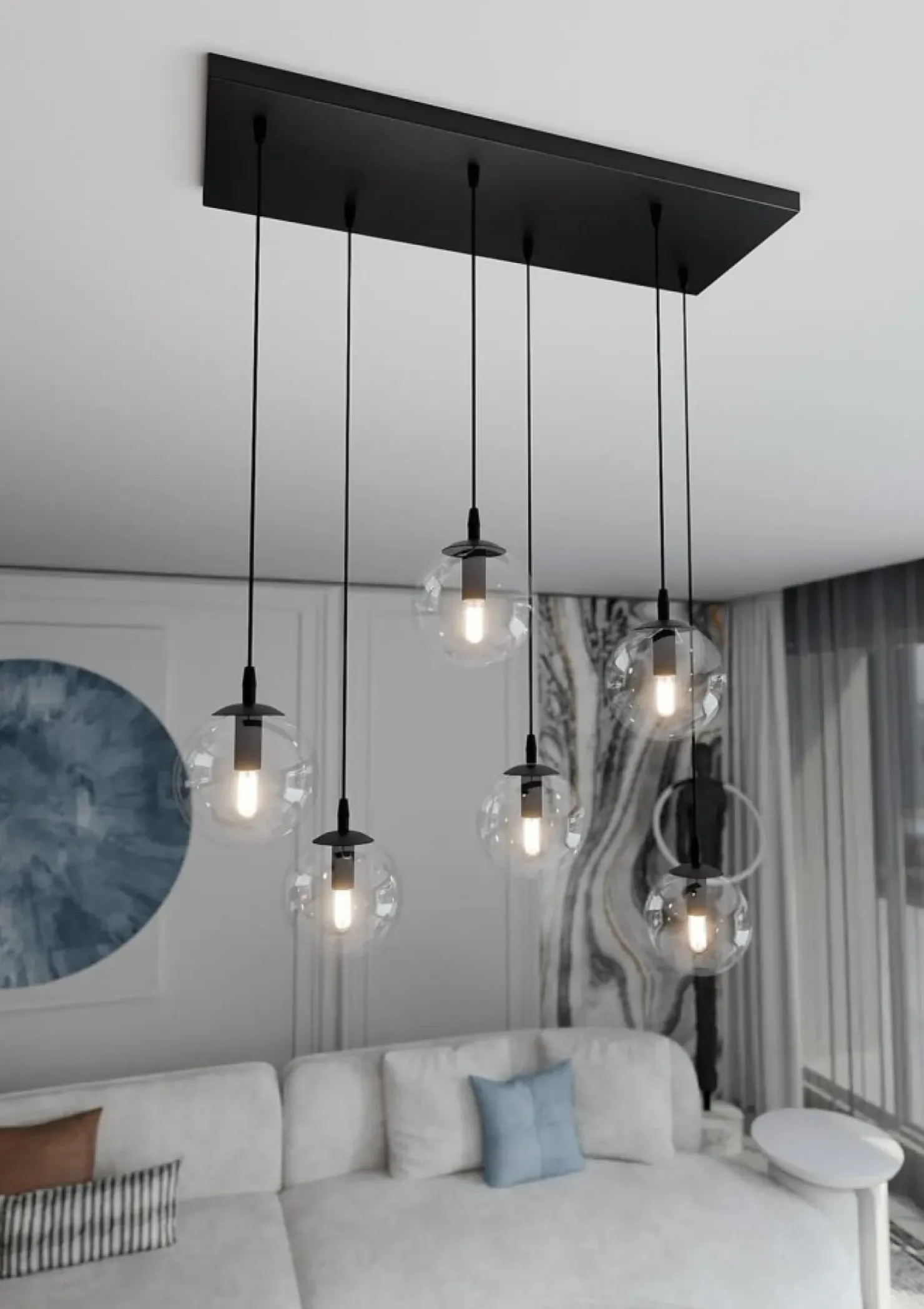 Cheap Sklep Kaja Lampa wisząca z regulacją wysokości kloszy 711/6 | Kaja Oświetlenie