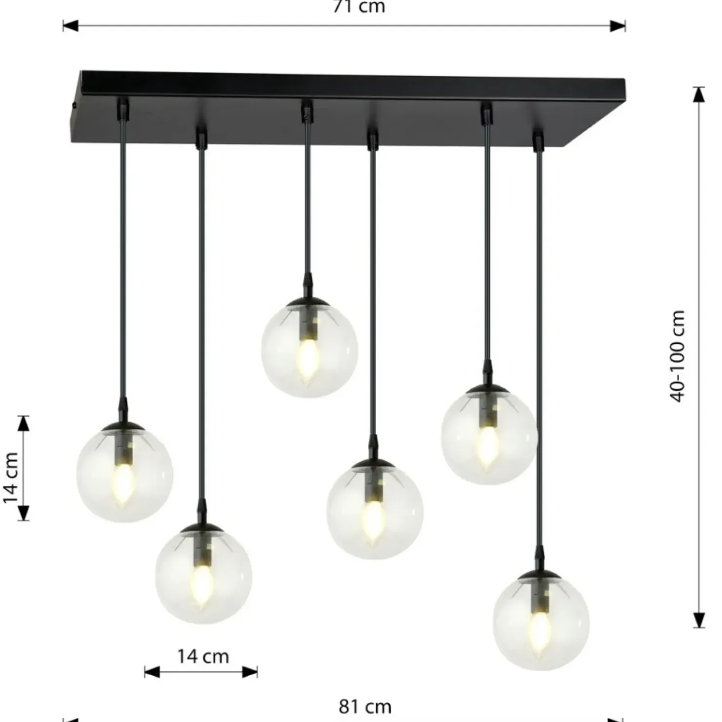 Cheap Sklep Kaja Lampa wisząca z regulacją wysokości kloszy 711/6 | Kaja Oświetlenie