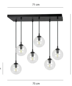 Cheap Sklep Kaja Lampa wisząca z regulacją wysokości kloszy 711/6 | Kaja Oświetlenie