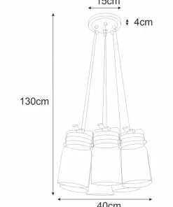 Hot Sklep Kaja Lampa wisząca z regulowanymi zwisami K-8004-6 RAVEN | Kaja Oświetlenie brąz