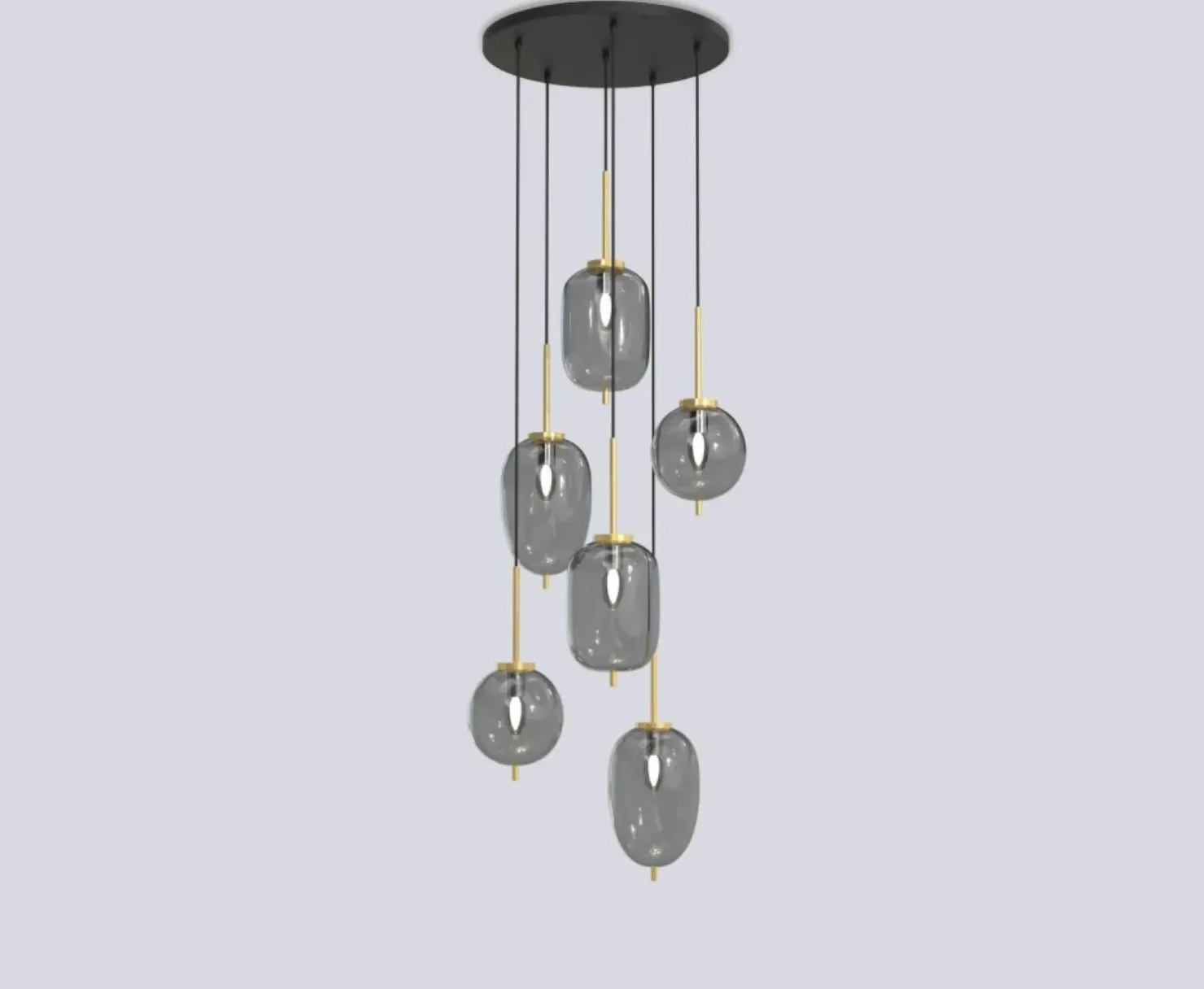New Sklep Kaja Lampa wisząca z różnymi kloszami WF 5007-502 BELLEVILLE | Kaja