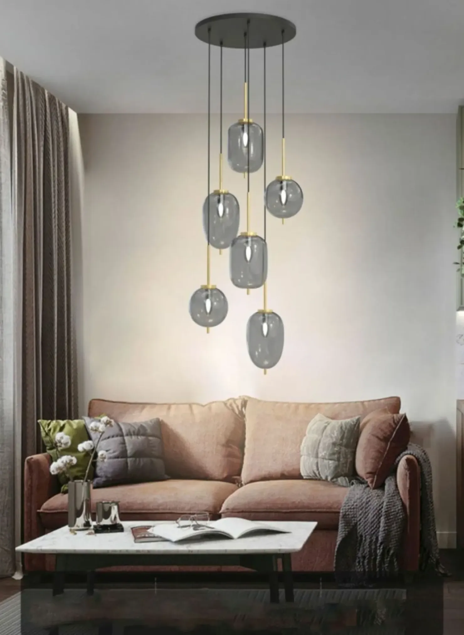 New Sklep Kaja Lampa wisząca z różnymi kloszami WF 5007-502 BELLEVILLE | Kaja