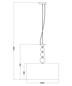 Discount Sklep Kaja Lampa wisząca z szerokim abażurem RLD93163-1B REA| Kaja Oświetlenie