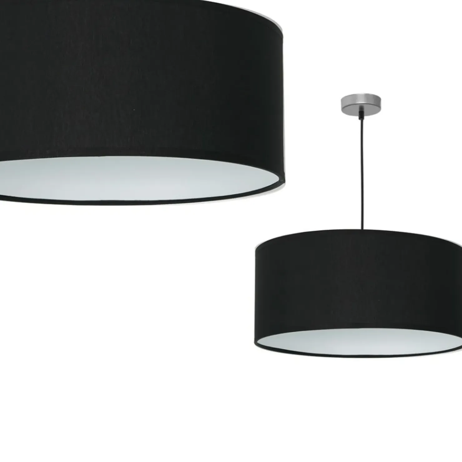 Lampa wisząca z szerokim, czarnym abażurem ML63800 CASINO | Kaja*Sklep Kaja Shop