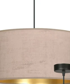 Shop Sklep Kaja Lampa wisząca z szerokim, różowym abażurem 1053/1 HILDE | Kaja