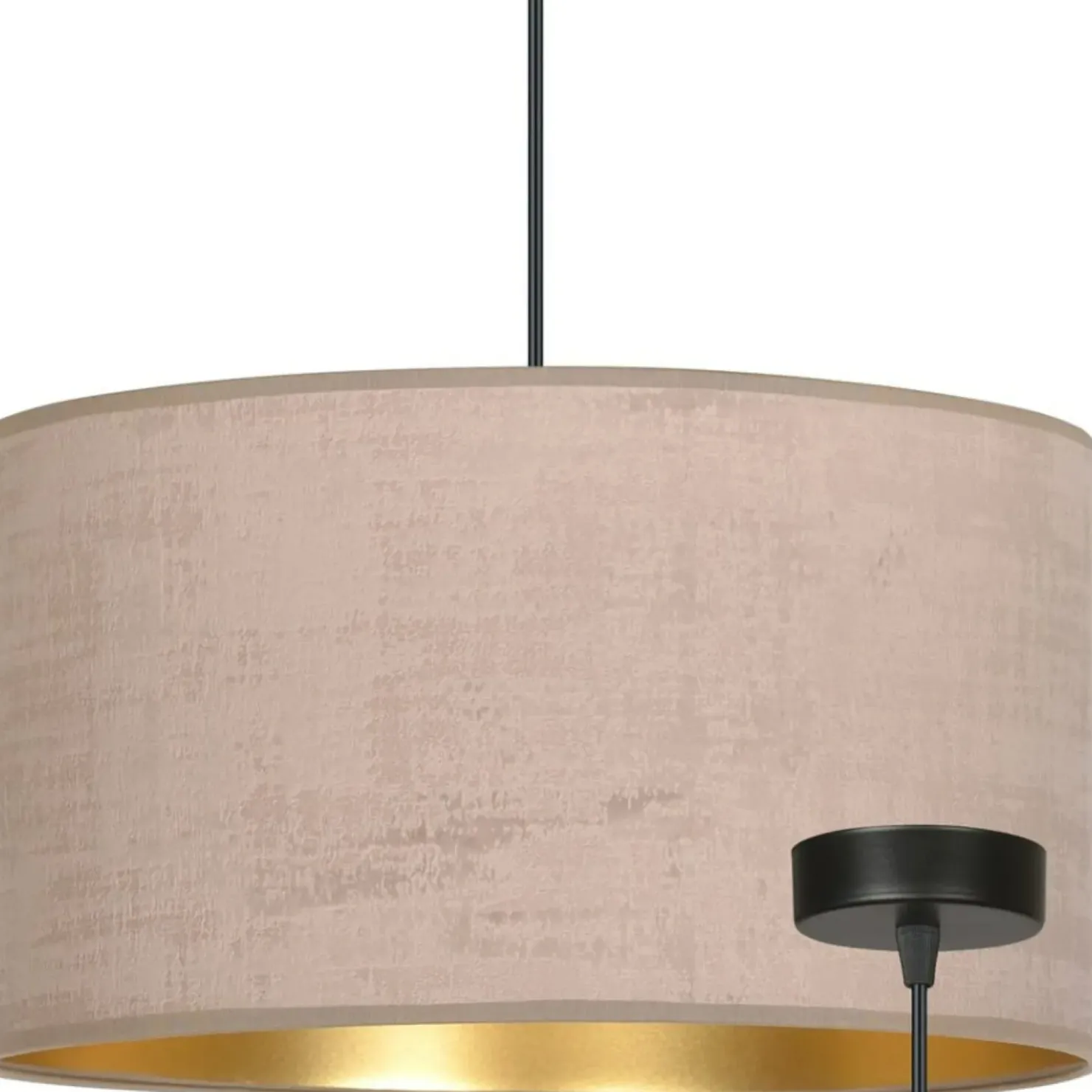 Shop Sklep Kaja Lampa wisząca z szerokim, różowym abażurem 1053/1 HILDE | Kaja