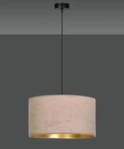 Shop Sklep Kaja Lampa wisząca z szerokim, różowym abażurem 1053/1 HILDE | Kaja