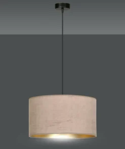 Shop Sklep Kaja Lampa wisząca z szerokim, różowym abażurem 1053/1 HILDE | Kaja