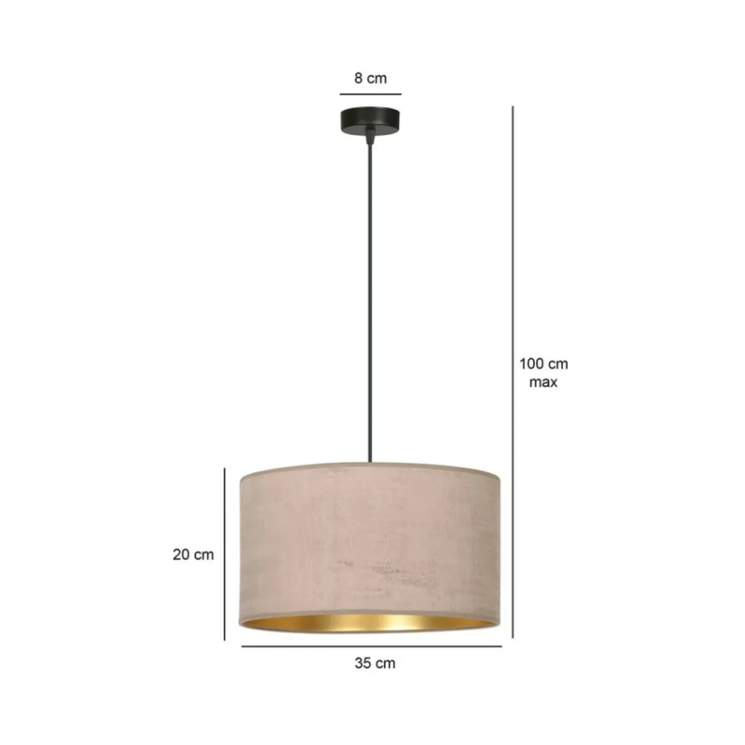 Shop Sklep Kaja Lampa wisząca z szerokim, różowym abażurem 1053/1 HILDE | Kaja