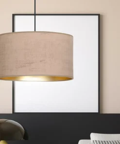 Shop Sklep Kaja Lampa wisząca z szerokim, różowym abażurem 1053/1 HILDE | Kaja