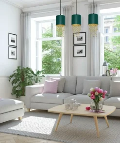 Lampa wisząca z trzema abażurami, kryształowa MLP64500 z serii ALMERIA | Kaja Oś*Sklep Kaja Flash Sale