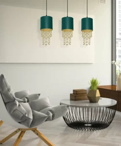 Lampa wisząca z trzema abażurami, kryształowa MLP64500 z serii ALMERIA | Kaja Oś*Sklep Kaja Flash Sale