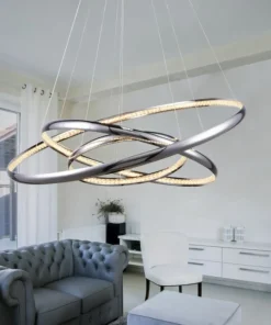 Best Sklep Kaja Lampa wisząca z trzema ledowymi obręczami AZ1609 BRIGHTON | Kaja chrom