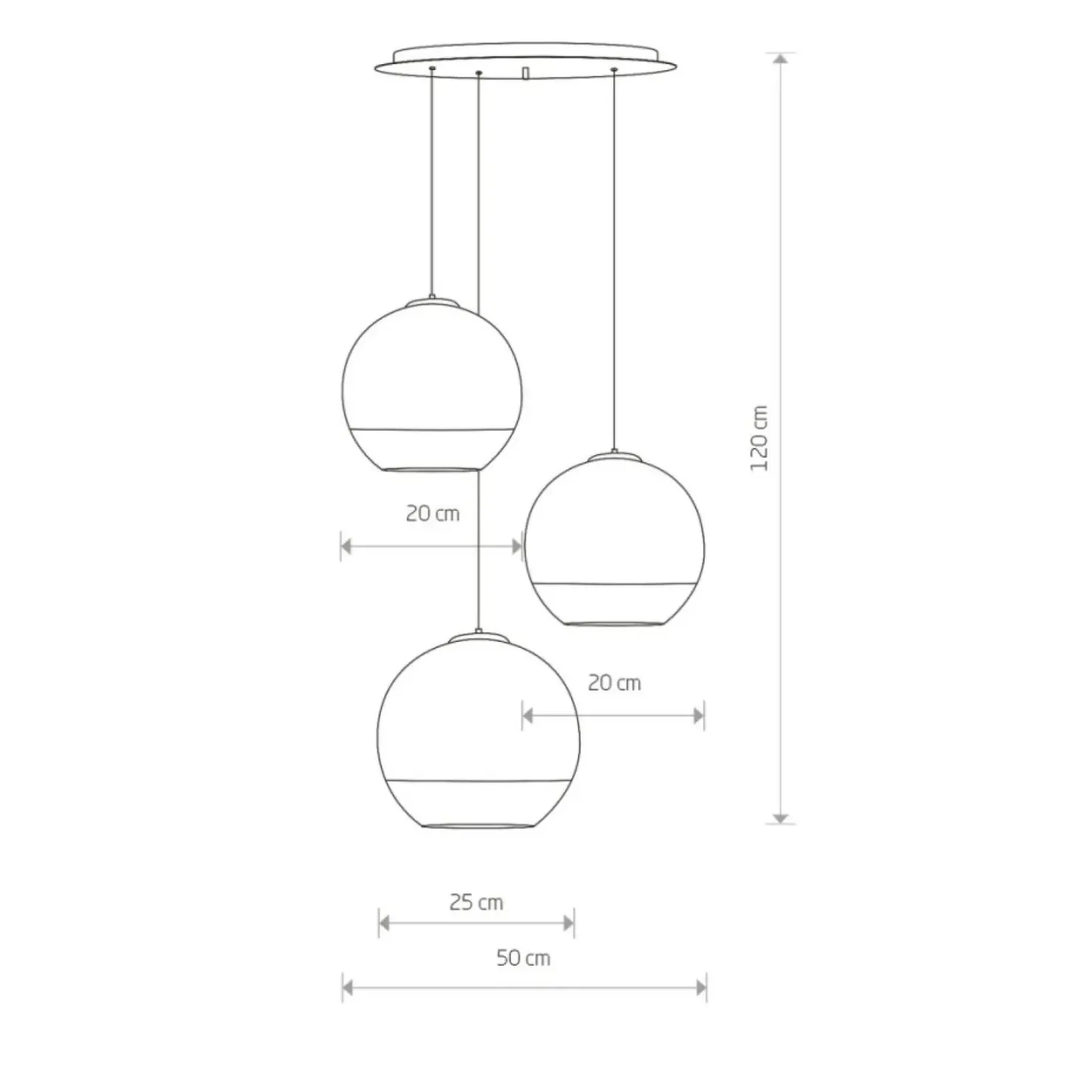 Clearance Sklep Kaja Lampa wisząca z trzema lustrzanymi kloszami 7607 | Kaja Oświetlenie chrom