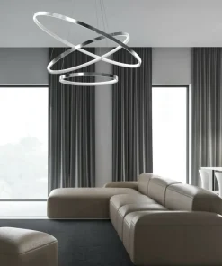 Sale Sklep Kaja Lampa wisząca z trzema okręgami, do salonu ML7946 z serii ROTONDA | Kaja Oświetl