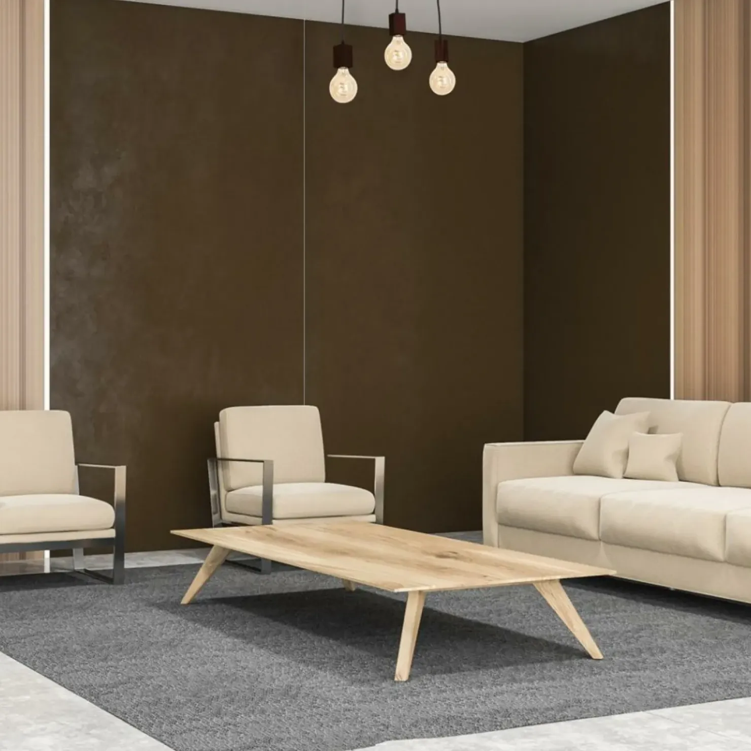 Discount Sklep Kaja Lampa wisząca z trzema źródłami światła, na E27 MLP4360 z serii JACK | Kaja Oświ naturalnedrewno
