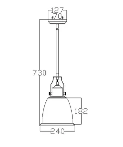 Lampa wisząca z unikalnym szkłem FE-HOBSON-P-M-AB z serii HOBSON*Sklep Kaja Best