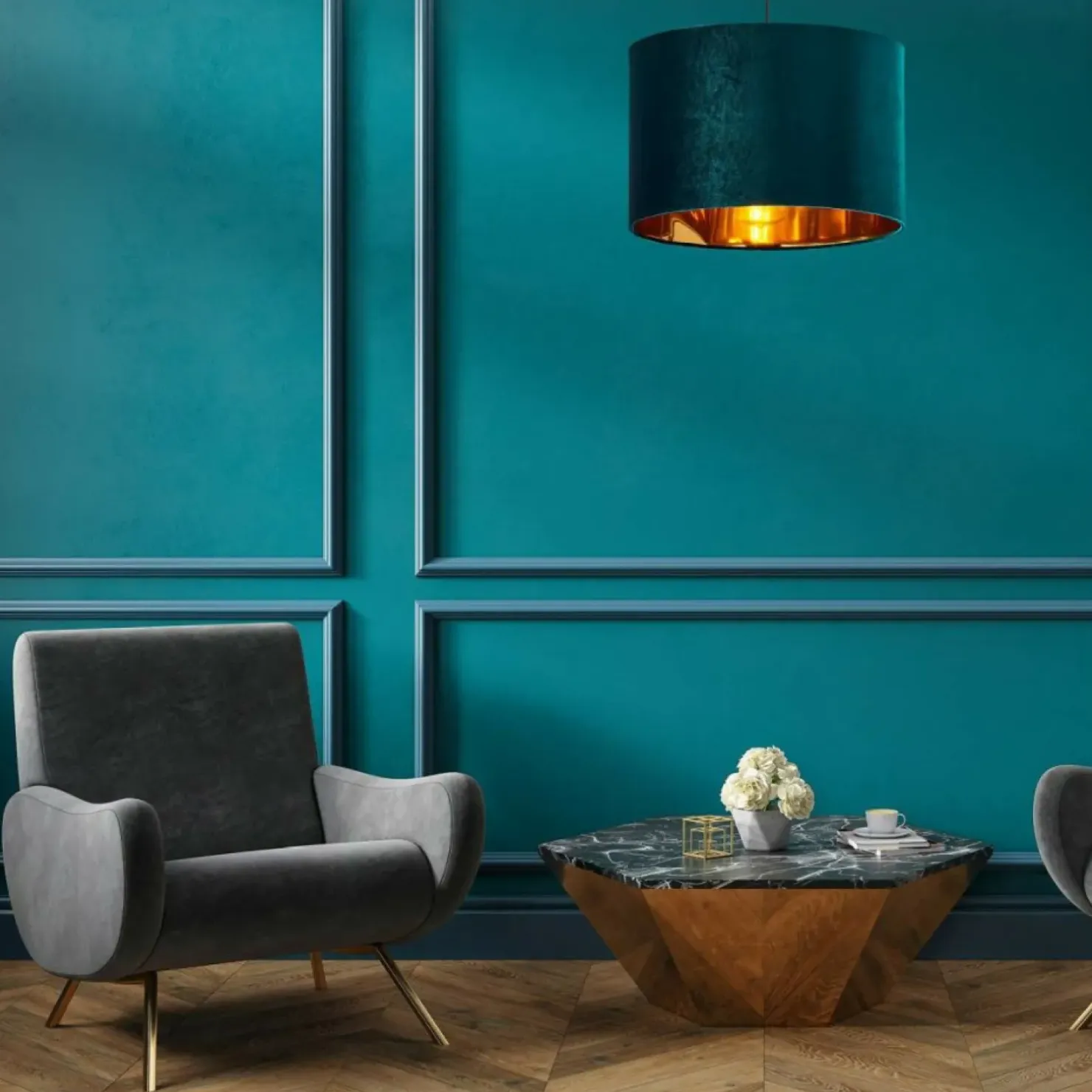Cheap Sklep Kaja Lampa wisząca z welurowym abażurem TK 6169 TERCINO | Kaja Oświetlenie