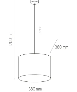 Cheap Sklep Kaja Lampa wisząca z welurowym abażurem TK 6169 TERCINO | Kaja Oświetlenie