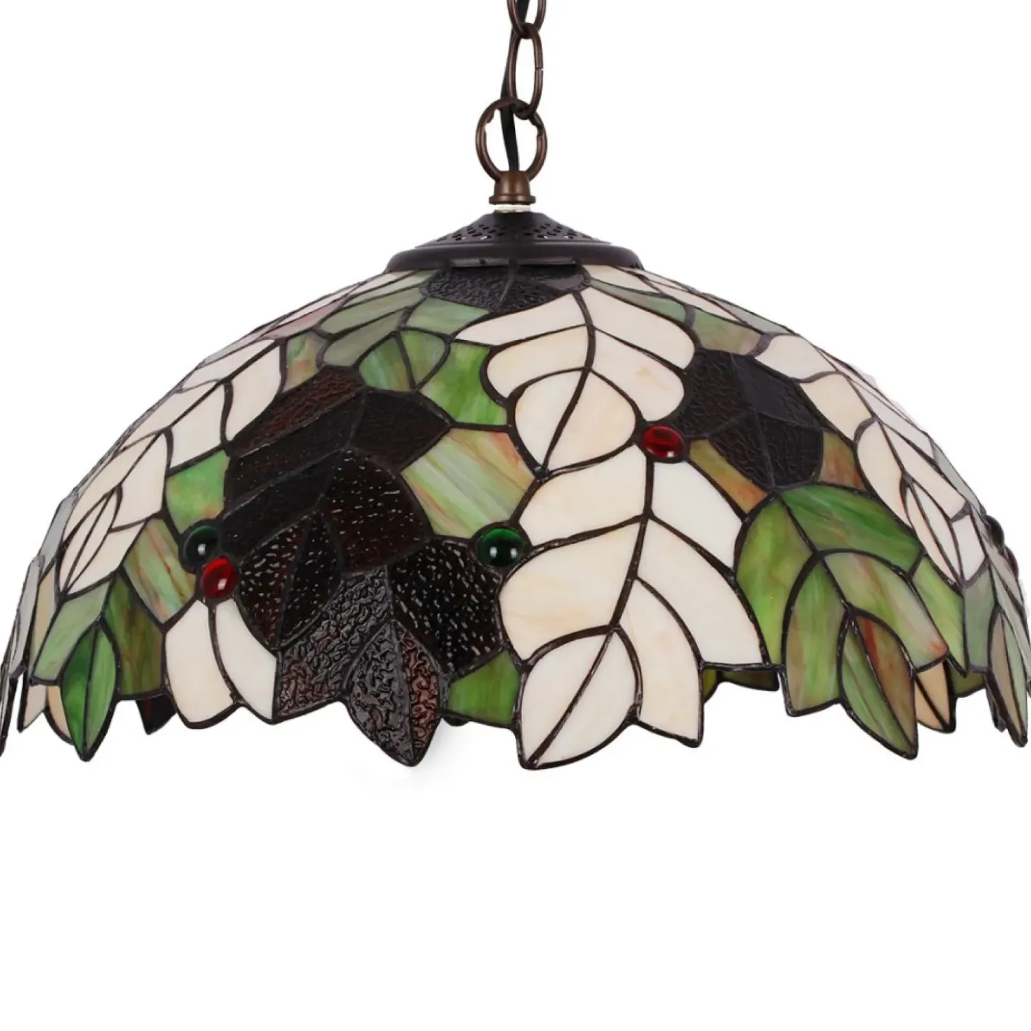 Lampa wisząca z witrażowym kloszem K-P161420 FARINA | Kaja Oświetlenie*Sklep Kaja Best