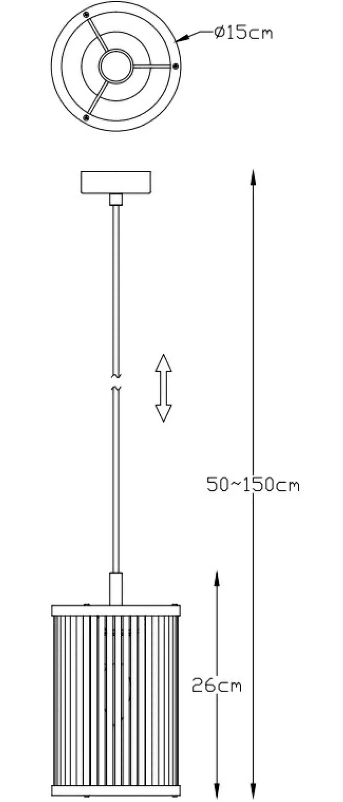 Best Sale Sklep Kaja Lampa wisząca z wąskim kloszem P0528-01F-F4AC SERGIO | Kaja